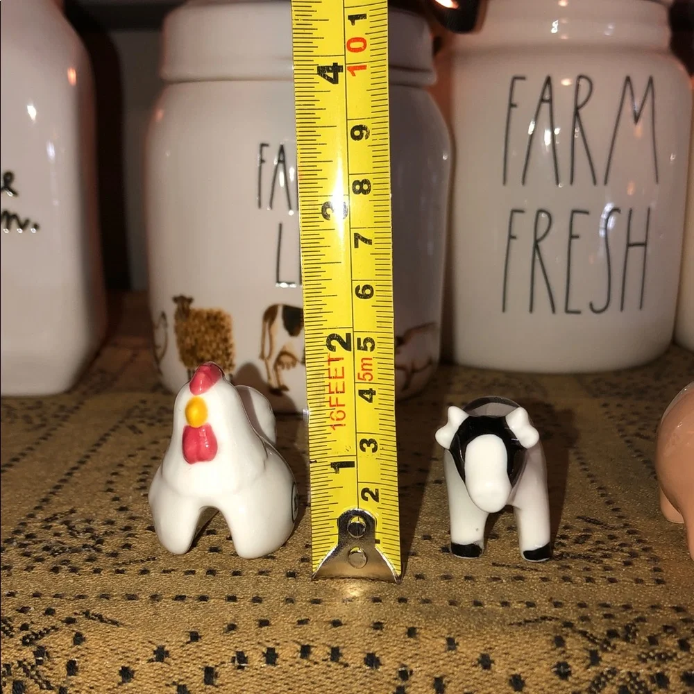 Rae Dunn Farm Animals Mug Charms Set of 3 (Rooster/Cow/Pig)